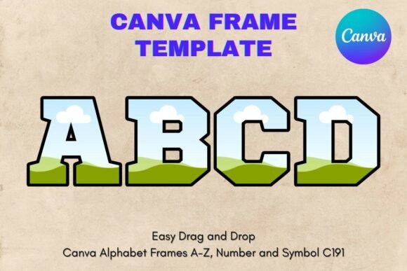 Canva Letters Frame Alphabet Template191: Creative Design Uses