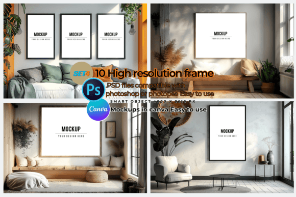 Frame Mockup Interior PSD-Canva Template: A Visual Game Changer