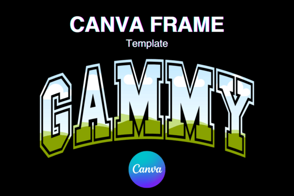 GAMMY Canva Frame Template Grandma: Modern Scrapbook Design