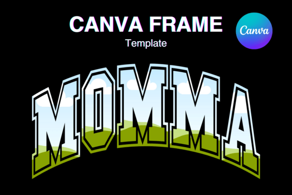 MOMMA Canva Frame Template Varsity Sport