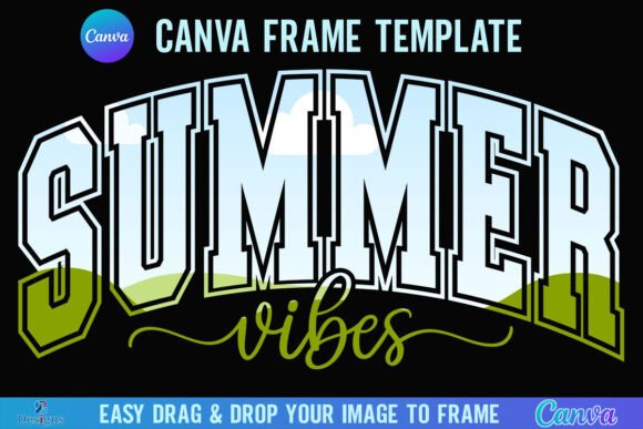 Summer Vibes Canva Frame: Easy Summer Varsity Designs