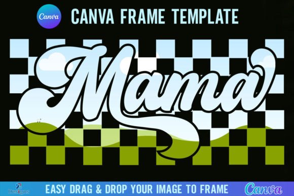 Timeless Charm: The Mama Checkered Canva Frame