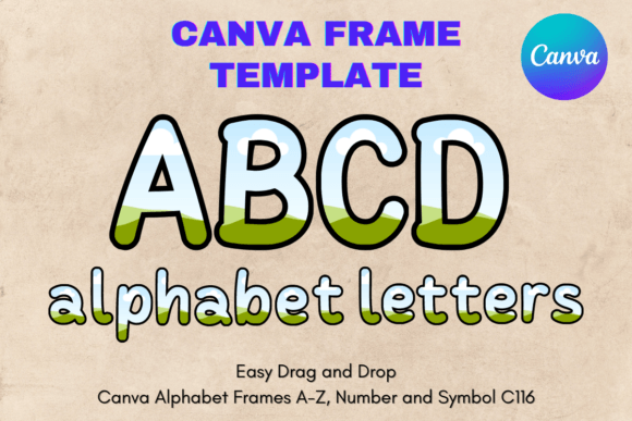 Unlock Creative Flexibility with Canva Letters Frame Alphabet Template116