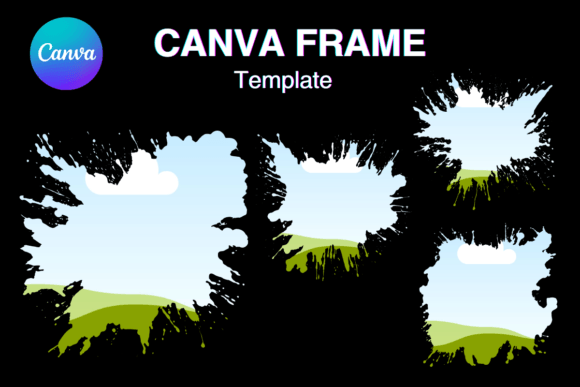 Watercolor Splash Canva Frame Effect_B: A Creative Asset
